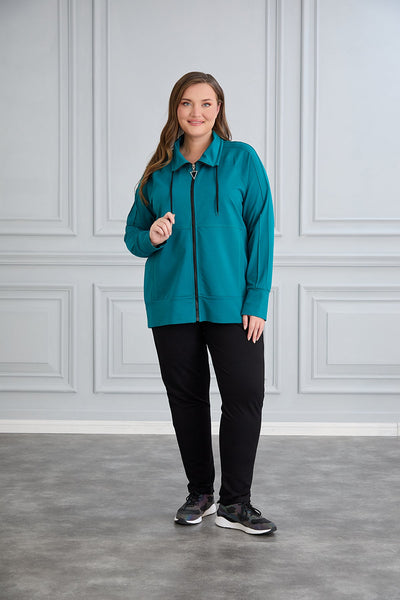 Sweatjacke Daily - Petrol