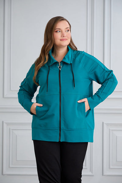 Sweatjacke Daily - Petrol