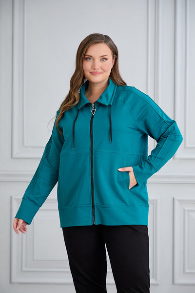 Sweatjacke Daily - Petrol