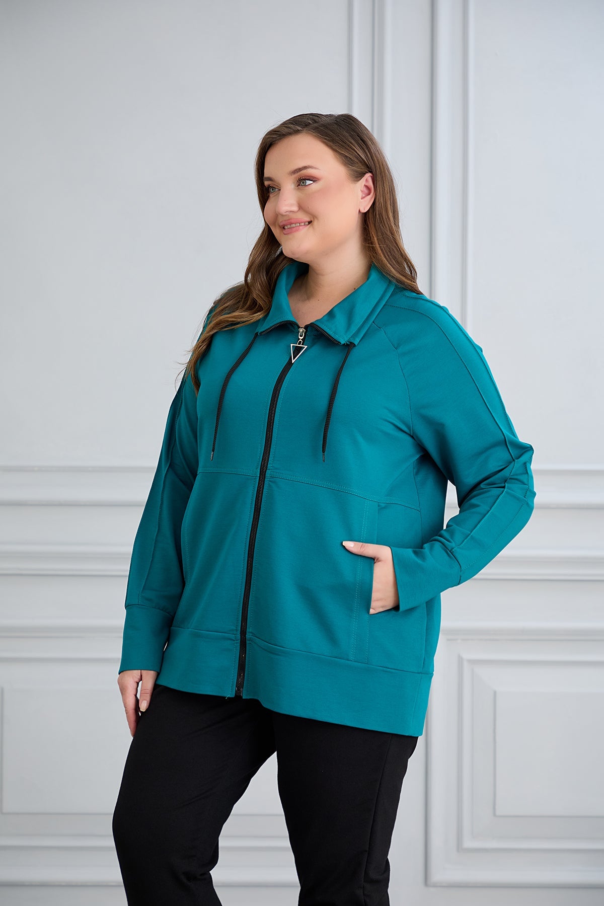 Sweatjacke Daily - Petrol