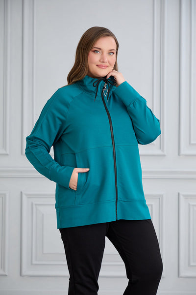 Sweatjacke Daily - Petrol