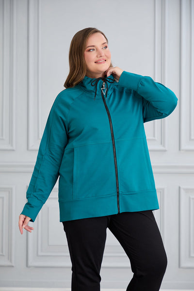 Sweatjacke Daily - Petrol