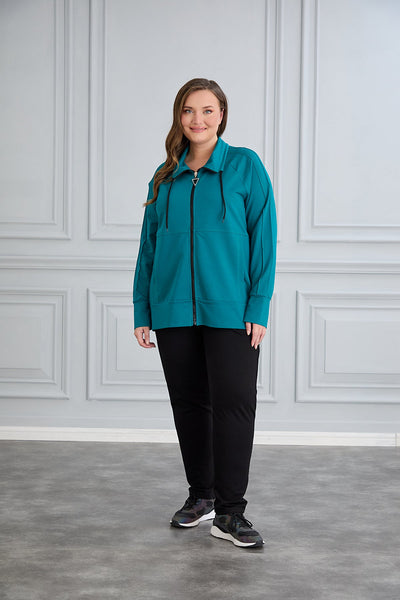 Sweatjacke Daily - Petrol
