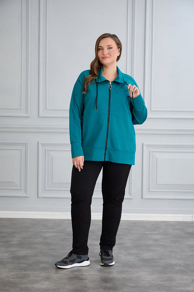 Sweatjacke Daily - Petrol