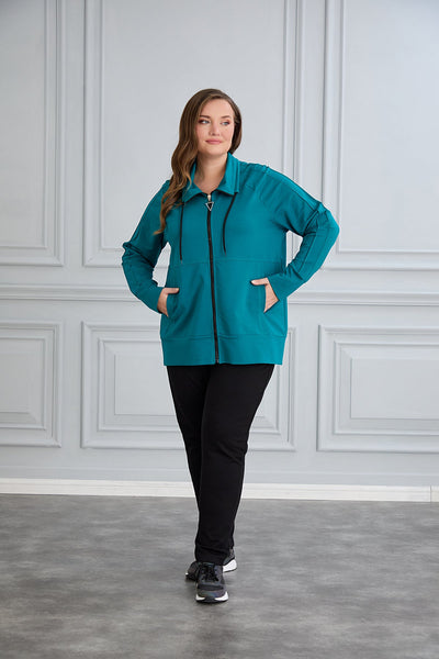 Sweatjacke Daily - Petrol