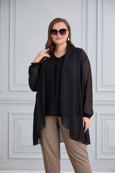 Elegante Chiffonjacke mit Top