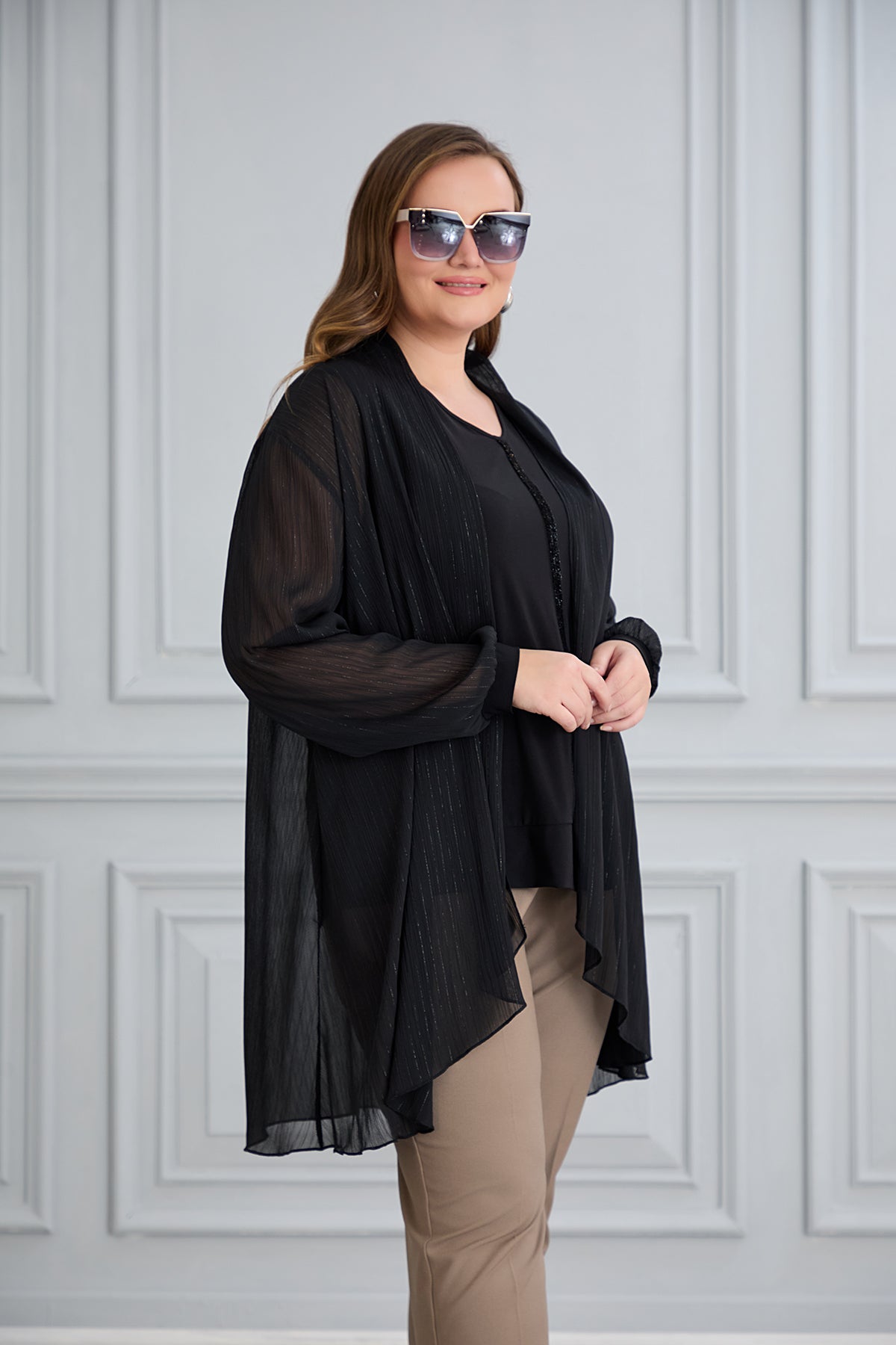 Elegante Chiffonjacke mit Top