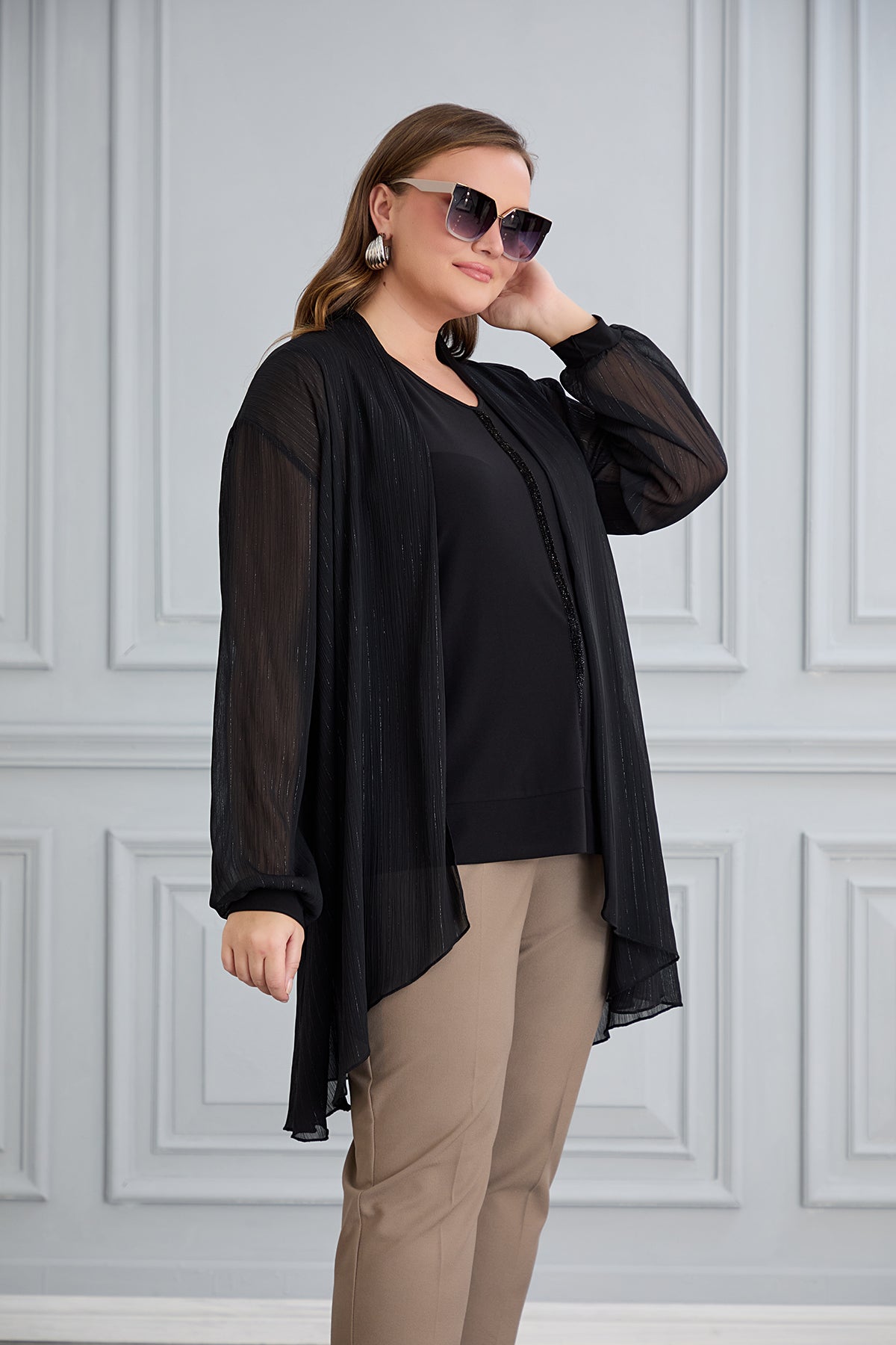 Elegante Chiffonjacke mit Top