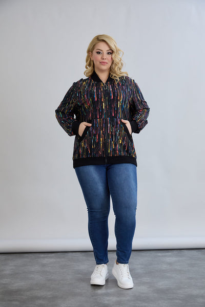 Strickjacke aus Baumwolle mit Print