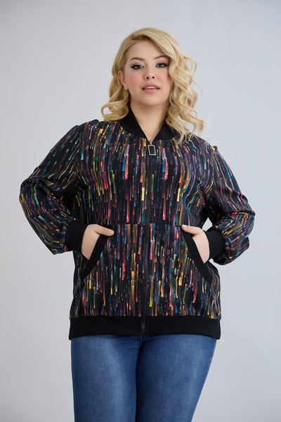 Strickjacke aus Baumwolle mit Print