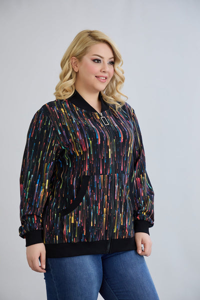 Strickjacke aus Baumwolle mit Print