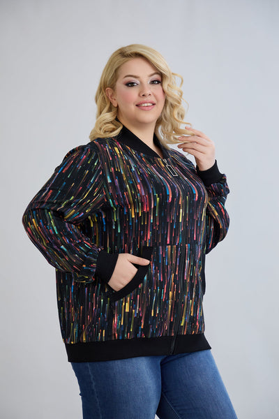 Strickjacke aus Baumwolle mit Print
