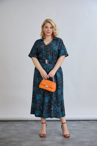 Kleid aus Viskose mit floralem Print