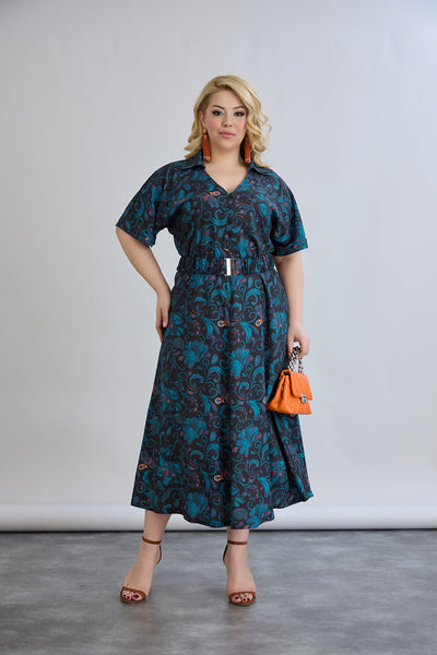 Kleid aus Viskose mit floralem Print