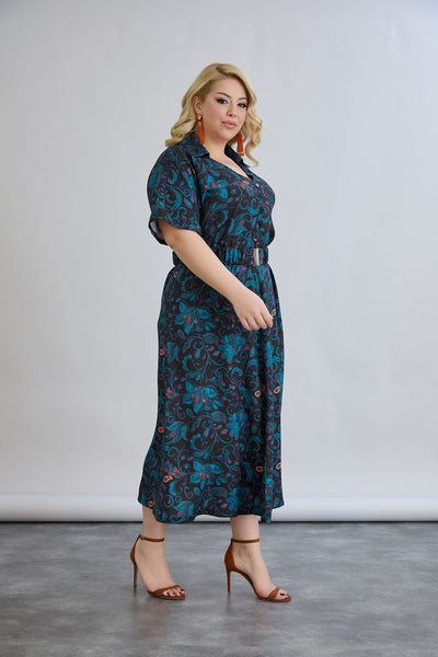 Kleid aus Viskose mit floralem Print