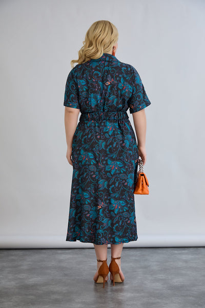 Kleid aus Viskose mit floralem Print