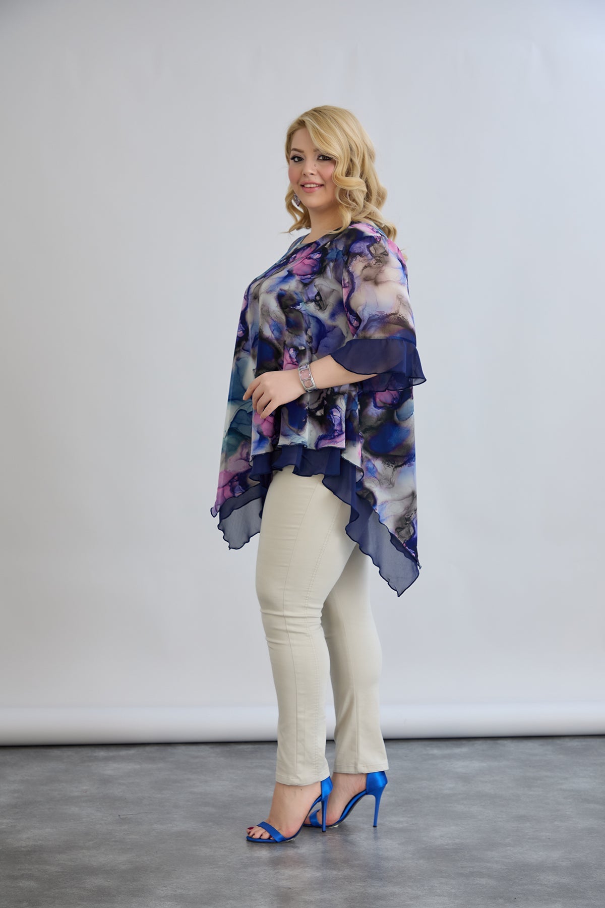 Chiffon Tunika - Multifarbe