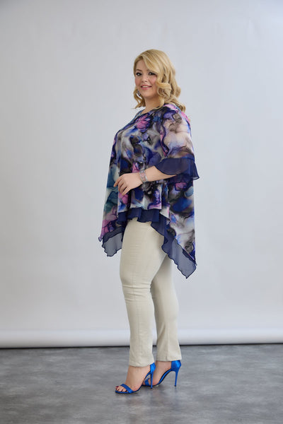 Chiffon Tunika - Multifarbe
