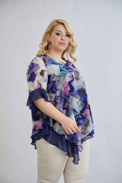 Chiffon Tunika - Multifarbe