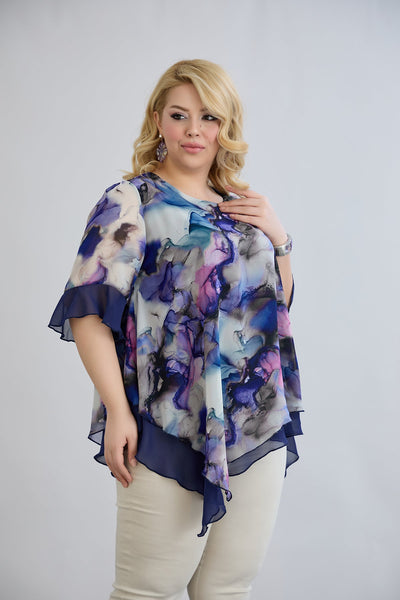 Chiffon Tunika - Multifarbe
