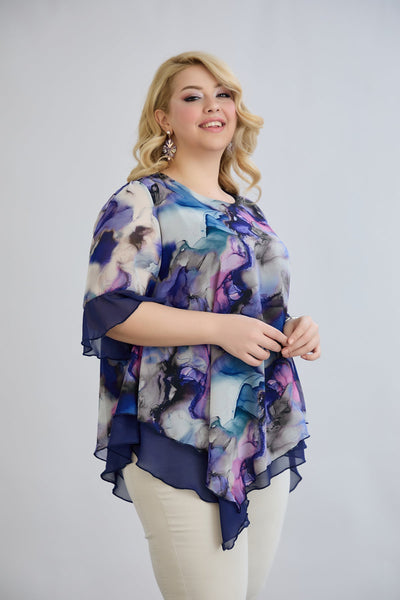 Chiffon Tunika - Multifarbe
