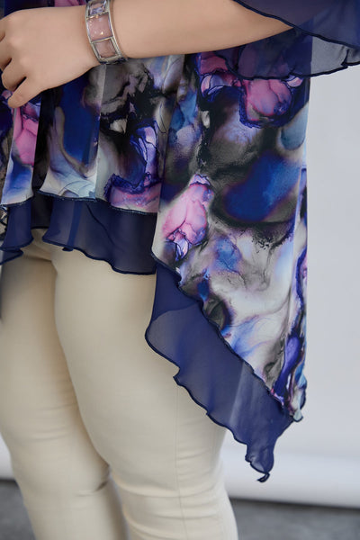 Chiffon Tunika - Multifarbe