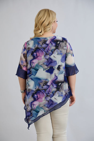 Chiffon Tunika - Multifarbe