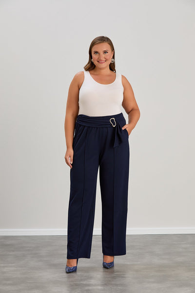 Elegante weite Hose mit hoher Taille in Übergrößen