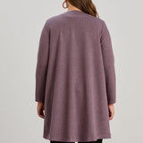 Long-Strickjacke mit Lurex – Lila