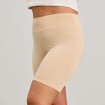 Kurze Leggings aus Mikrofaser mit Scheuerschutz - beige – Beige