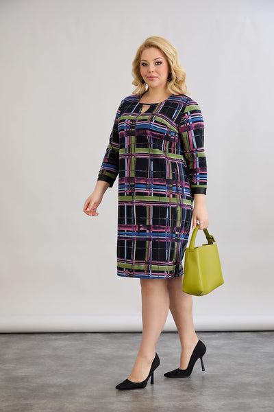 Midikleid mit Print cut out