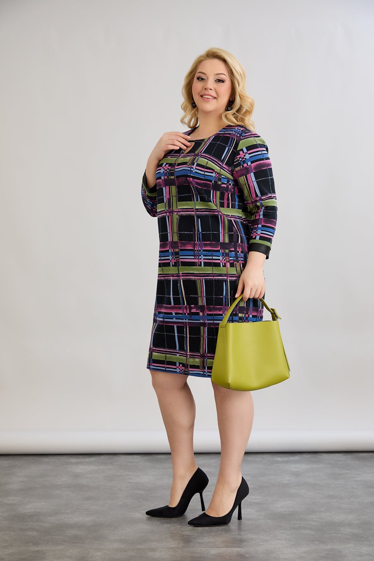 Midikleid mit Print cut out
