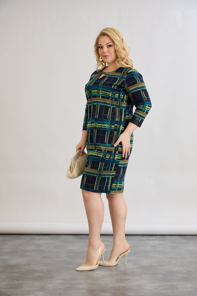 Midikleid mit Print cut out - Grün