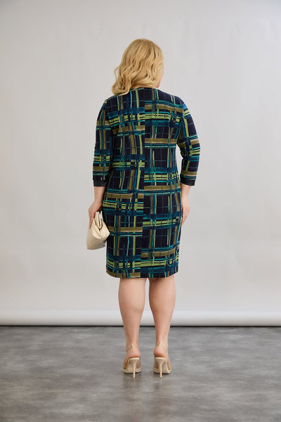 Midikleid mit Print cut out - Grün