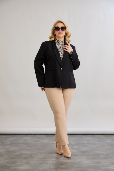 Elegante und moderne Jacke mit Futter - Schwarz