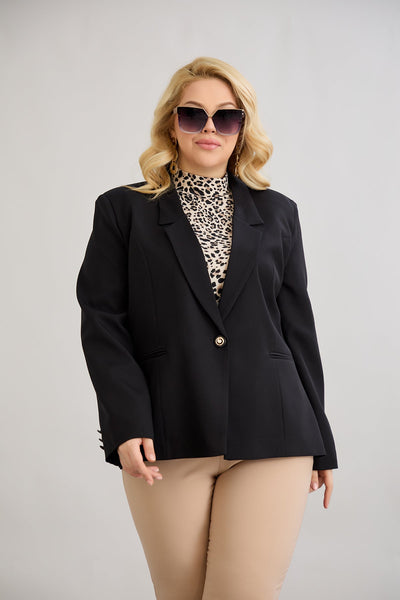 Elegante und moderne Jacke mit Futter - Schwarz