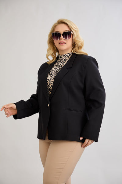 Elegante und moderne Jacke mit Futter - Schwarz