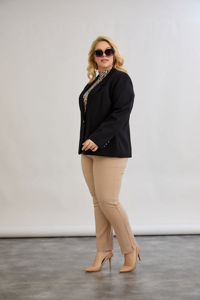 Elegante und moderne Jacke mit Futter - Schwarz
