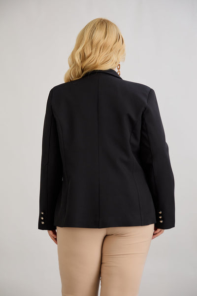 Elegante und moderne Jacke mit Futter - Schwarz