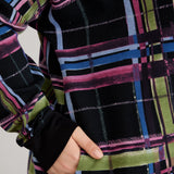 Lange Baumwoll-Strickjacke mit Taschen - schwarz – Schwarz