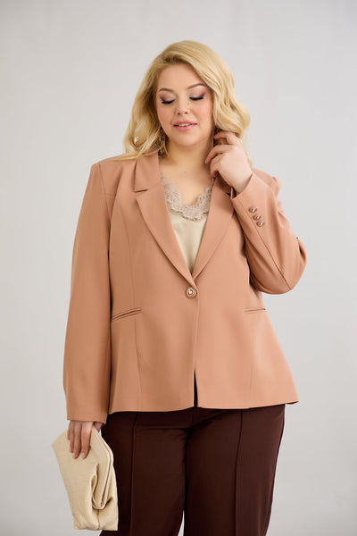 Satin-Luxus-Top mit Spitze - Sand