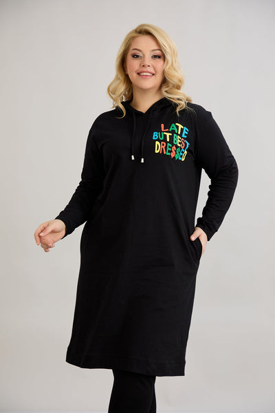 Baumwoll-Tunika-Kleid mit Print