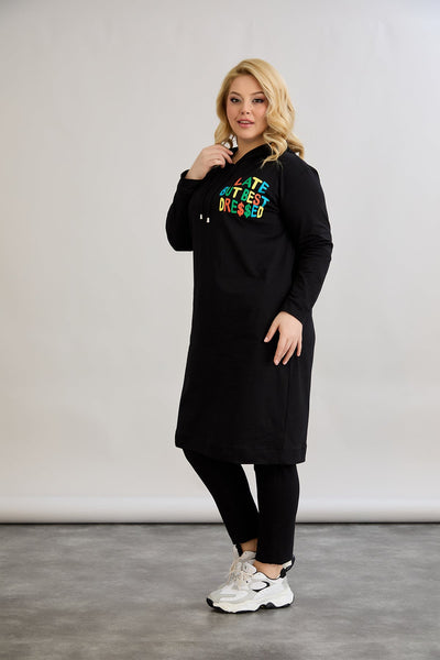 Baumwoll-Tunika-Kleid mit Print