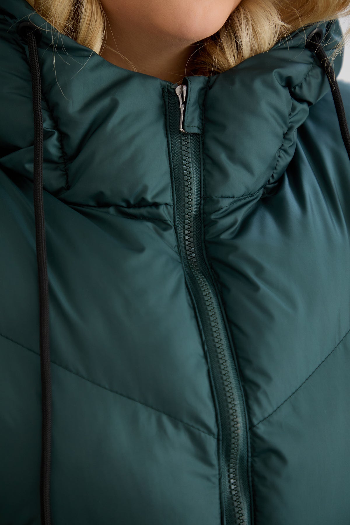 Warme Weste – Oversize - Grün