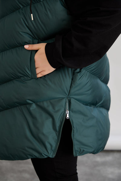 Warme Weste – Oversize - Grün