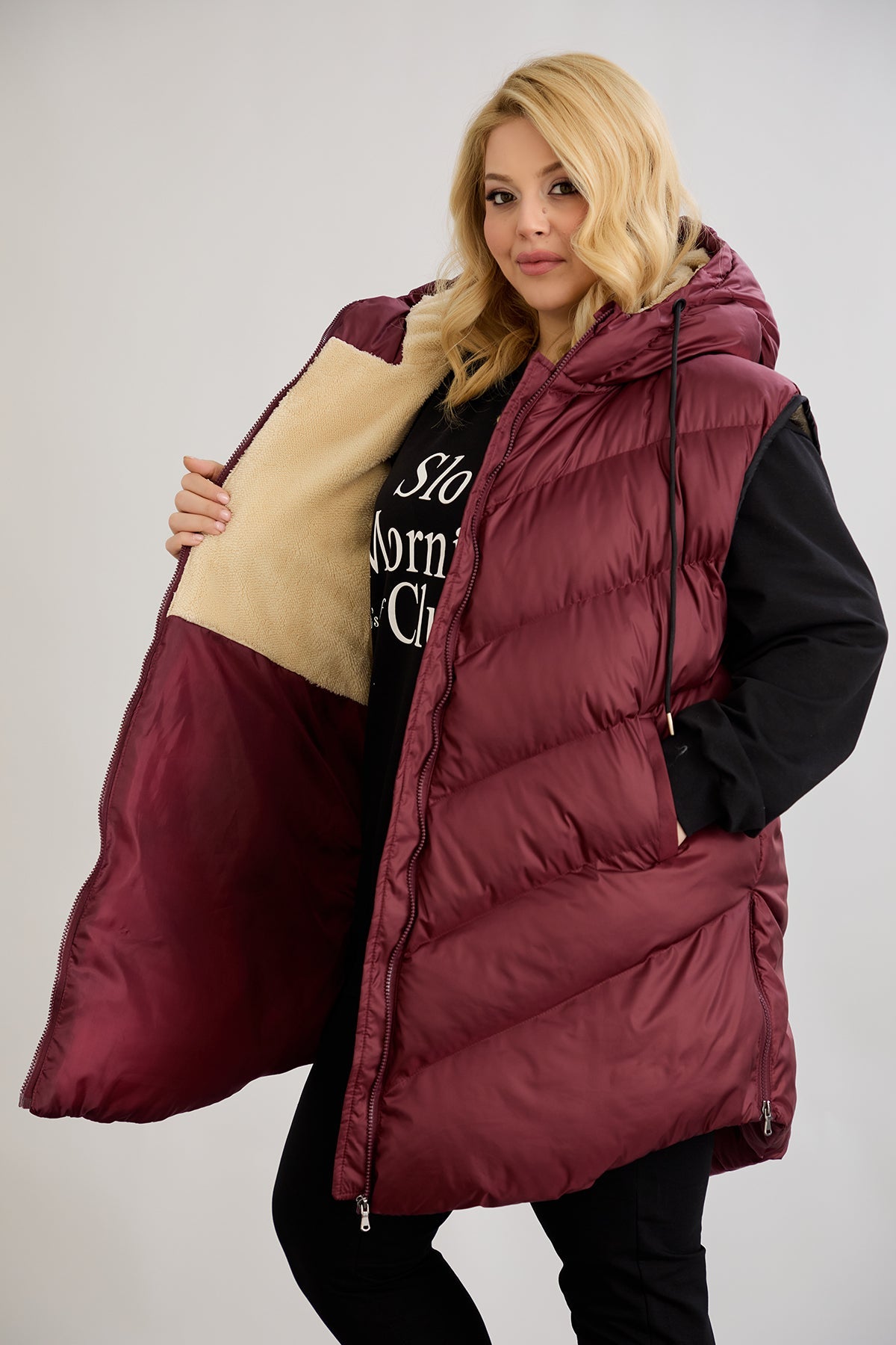 Warme Weste – Oversize in Übergrößen
