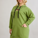 Langes Hoodie mit Cut-Out - Grün – Grün