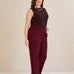 Hose mit elastischem Bund und geradem Schnitt - Bordeaux