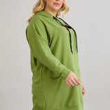 Langes Hoodie mit Cut-Out - Grün – Grün