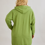 Langes Hoodie mit Cut-Out - Grün – Grün